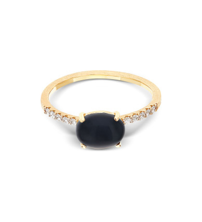 Nanis Dancing Mystery Black Onyx пръстен оникс, диаманти AS8-599