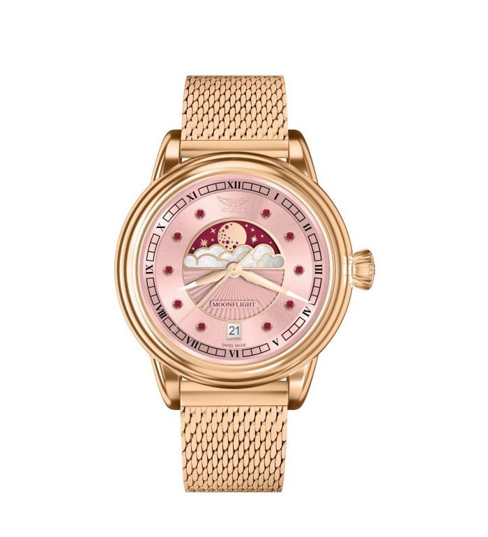 АVIATOR DOUGLAS MOONFLIGH GEMSTONE EDITION RUBY 36MM V.1.33.2.418.5
