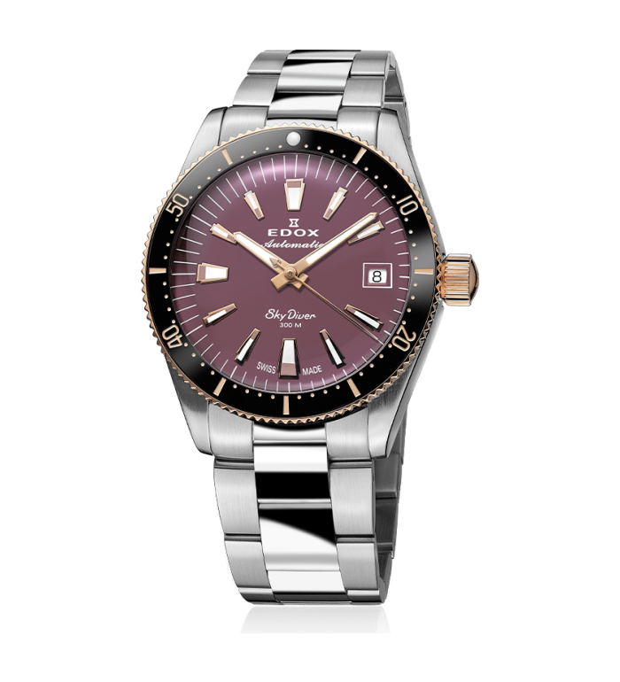 EDOX SKYDIVER DATE AUTO 38 ММ 80131 357RNRM VIO