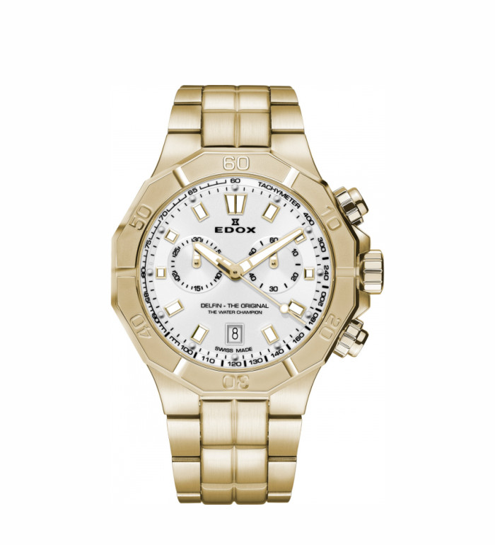 EDOX DELFIN CHRONOGRAPH QUARTZ 43MM MEN'S WATCH 10113 37JM AID