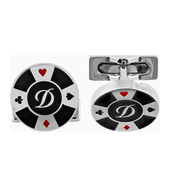 Ръкавели S.T.DUPONT Casino Palladium& Black§red Lacquer 5746