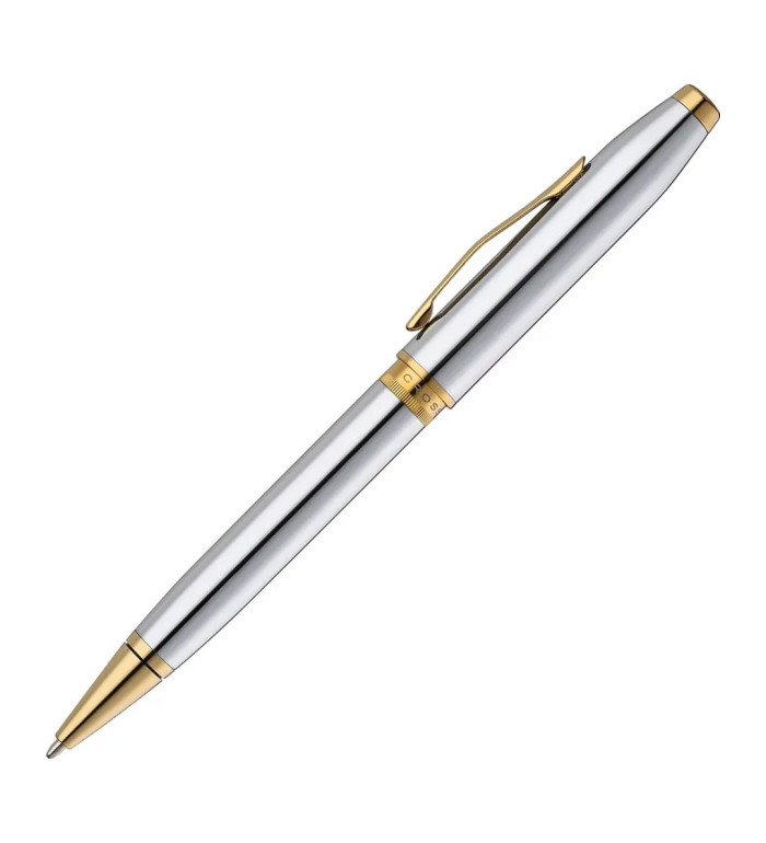 Cross Foundry - Polished Chrome with Gold PVD химикалка