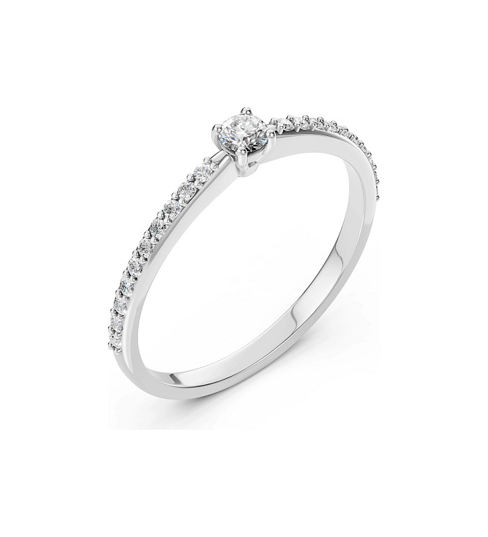 Cara пръстен с диаманти 0.10+0.16 ct – ЗЛАТНО БИЖУ 14К K101-10116/2W(3.0)/14K