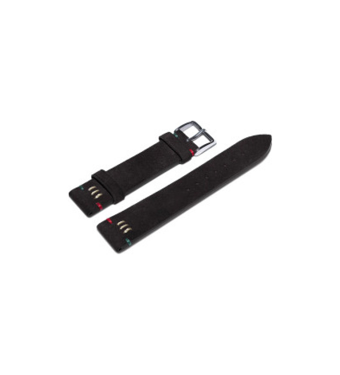 Black Nubuck Leather Strap