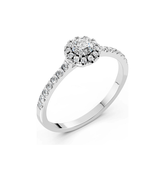 Cara пръстен с диаманти 0.20+0.28 ct – ЗЛАТНО БИЖУ 14К K101-10095W(3.7)/14K